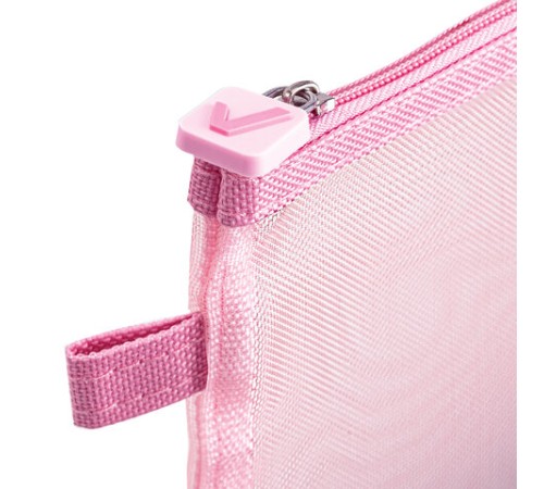 Пенал-конверт BRAUBERG, сетка, 22x10 см, розовый, 272238