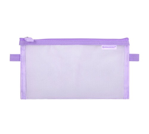 Пенал-конверт BRAUBERG, сетка, 22x10 см, фиолетовый, 272239
