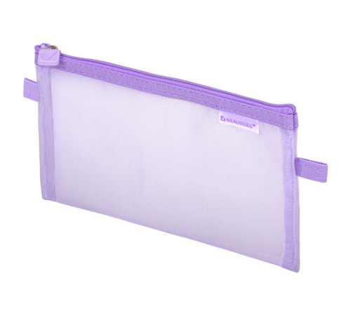 Пенал-конверт BRAUBERG, сетка, 22x10 см, фиолетовый, 272239