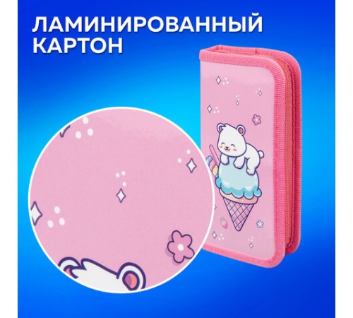 Пенал ПИФАГОР, 1 отделение, ламинированный картон, 19х9 см, 