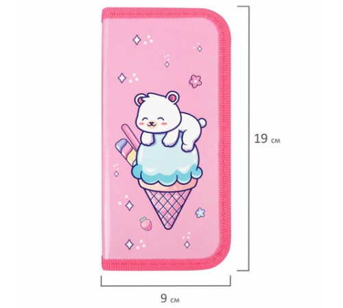 Пенал ПИФАГОР, 1 отделение, ламинированный картон, 19х9 см, 