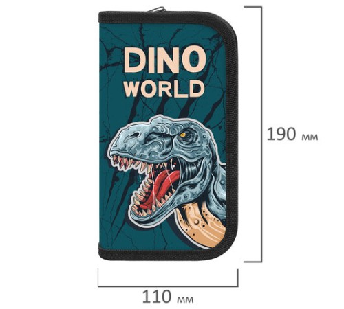 Пенал ПИФАГОР, 2 отделения, ламинированный картон, 19х11 см, 