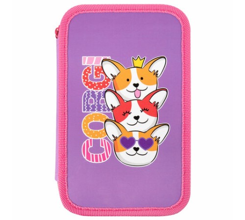 Пенал ПИФАГОР, 3 отделения, ламинированный картон, 19х11 см, 