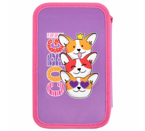 Пенал ПИФАГОР, 3 отделения, ламинированный картон, 19х11 см, 