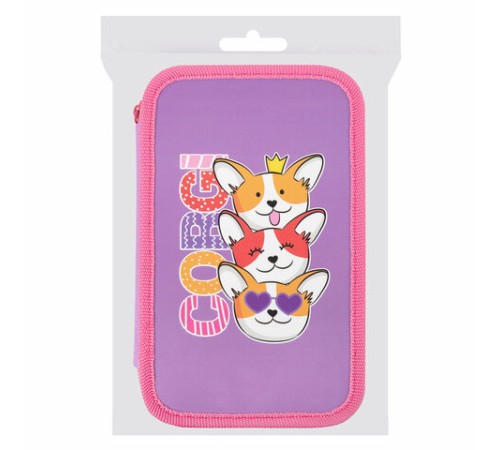 Пенал ПИФАГОР, 3 отделения, ламинированный картон, 19х11 см, 