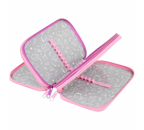 Пенал ПИФАГОР, 3 отделения, ламинированный картон, 19х11 см, 