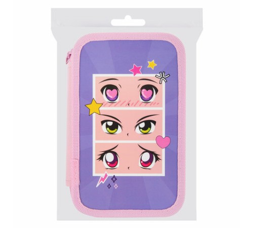 Пенал ПИФАГОР, 3 отделения, ламинированный картон, 19х11 см, 