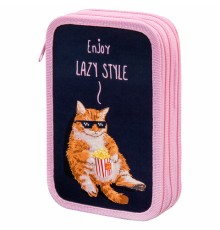 Пенал ПИФАГОР, 3 отделения, ламинированный картон, 19х11 см, 