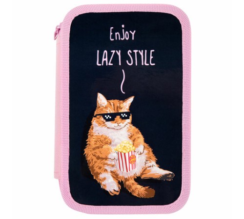 Пенал ПИФАГОР, 3 отделения, ламинированный картон, 19х11 см, 