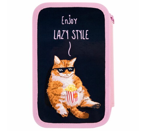 Пенал ПИФАГОР, 3 отделения, ламинированный картон, 19х11 см, 