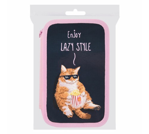 Пенал ПИФАГОР, 3 отделения, ламинированный картон, 19х11 см, 