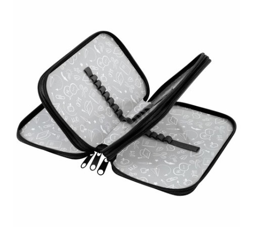 Пенал ПИФАГОР, 3 отделения, ламинированный картон, 19х11 см, 