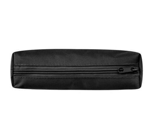 Пенал-тубус ПИФАГОР на молнии, ткань, черный, 20х5 см, 272255