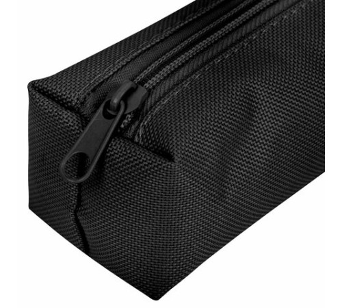 Пенал-тубус ПИФАГОР на молнии, ткань, черный, 20х5 см, 272255