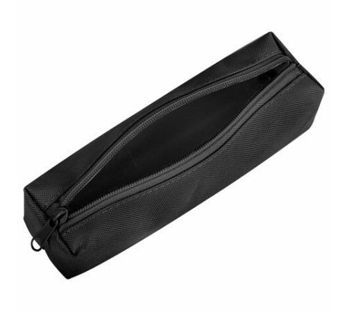 Пенал-тубус ПИФАГОР на молнии, ткань, черный, 20х5 см, 272255