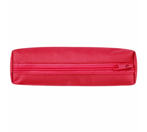 Пенал-тубус ПИФАГОР на молнии, ткань, красный, 20х5 см, 272256