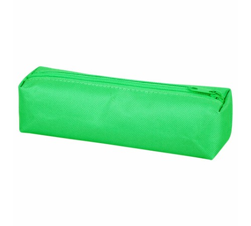 Пенал-тубус ПИФАГОР на молнии, ткань, зеленый, 20х5 см, 272258