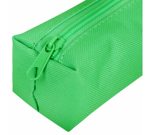 Пенал-тубус ПИФАГОР на молнии, ткань, зеленый, 20х5 см, 272258