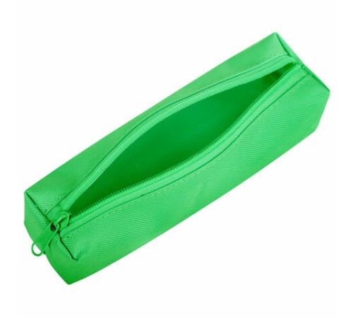 Пенал-тубус ПИФАГОР на молнии, ткань, зеленый, 20х5 см, 272258