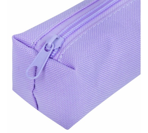 Пенал-тубус ПИФАГОР на молнии, ткань, пастельно-фиолетовый, 20х5 см, 272259