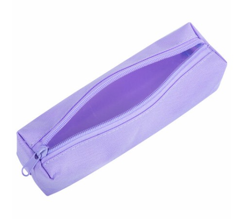 Пенал-тубус ПИФАГОР на молнии, ткань, пастельно-фиолетовый, 20х5 см, 272259