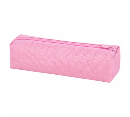 Пенал-тубус ПИФАГОР на молнии, ткань, пастельно-розовый, 20х5 см, 272260