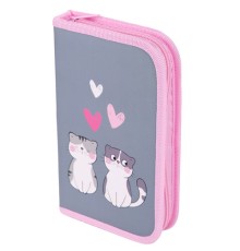 Пенал ЮНЛАНДИЯ, 1 отделение, картон с эффектом soft-touch, 19х11 см, 