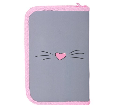 Пенал ЮНЛАНДИЯ, 1 отделение, картон с эффектом soft-touch, 19х11 см, 