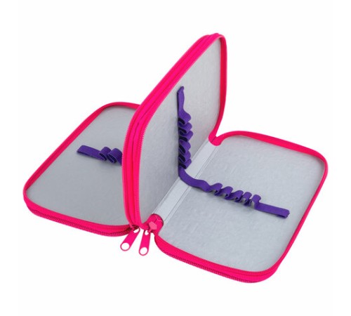 Пенал ЮНЛАНДИЯ, 2 отделения, картон с эффектом soft-touch, 19х11 см, 