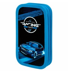 Пенал ЮНЛАНДИЯ, 2 отделения, картон с эффектом soft-touch, 19х11 см, 