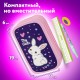 Пенал ЮНЛАНДИЯ, 3 отделения, картон с эффектом soft-touch, 19х11 см, 