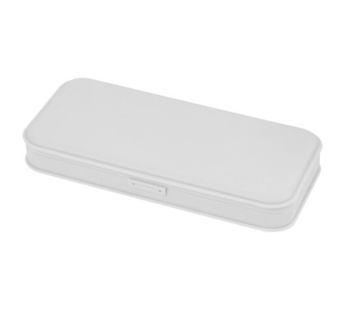 Пенал пластиковый BRAUBERG, серый, С НАКЛЕЙКАМИ, 21х9х3 см, 272273