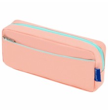Пенал мягкий BRAUBERG PASTEL, 2 отделения, персиковый, 21х9,5х5 см, 272274