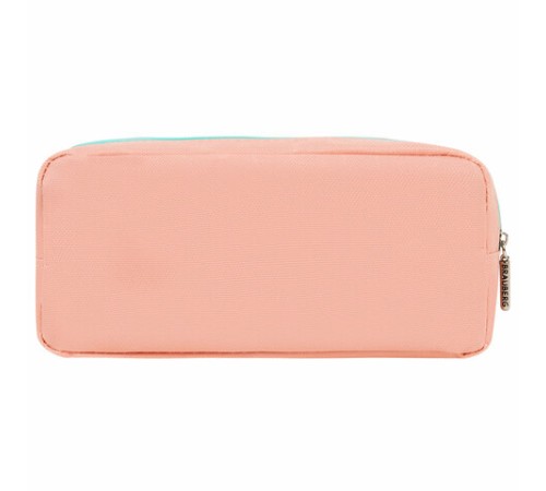 Пенал мягкий BRAUBERG PASTEL, 2 отделения, персиковый, 21х9,5х5 см, 272274