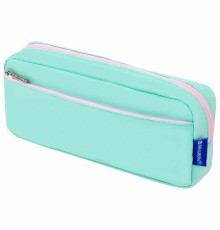 Пенал мягкий BRAUBERG PASTEL, 2 отделения, мятный, 21х9,5х5 см, 272275