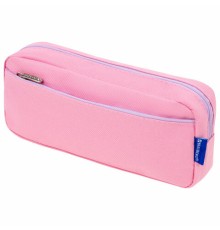 Пенал мягкий BRAUBERG PASTEL, 2 отделения, розовый, 21х9,5х5 см, 272276