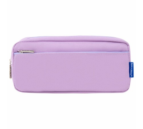Пенал мягкий BRAUBERG PASTEL, 2 отделения, фиолетовый, 21х9,5х5 см, 272278