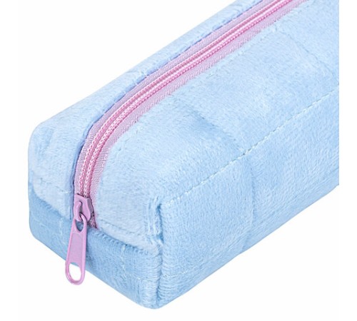 Пенал BRAUBERG, мех, 21х6х6 см, голубой/розовый, 272279