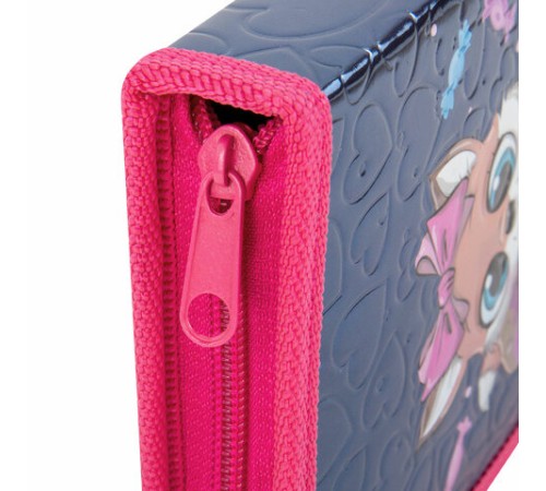 Пенал ЮНЛАНДИЯ, 1 отделение, металлизированный картон, конгрев, 19х11 см, 