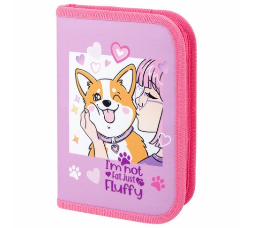 Пенал ПИФАГОР, 1 отделение, полиэстер, 19х13 см, 