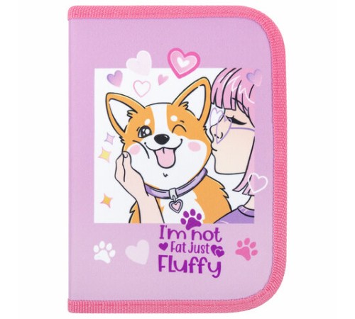 Пенал ПИФАГОР, 1 отделение, полиэстер, 19х13 см, 