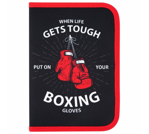 Пенал ПИФАГОР, 1 отделение, 2 откидные планки, полиэстер, 20х14 см, 