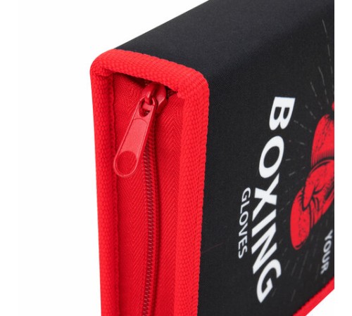 Пенал ПИФАГОР, 1 отделение, 2 откидные планки, полиэстер, 20х14 см, 