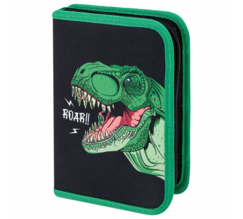 Пенал ПИФАГОР, 1 отделение, 2 откидные планки, полиэстер, 20х14 см, 