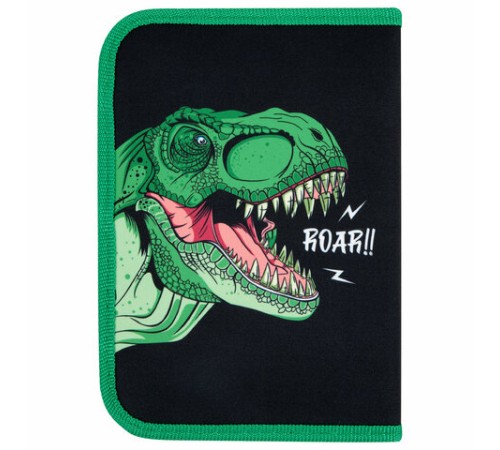 Пенал ПИФАГОР, 1 отделение, 2 откидные планки, полиэстер, 20х14 см, 