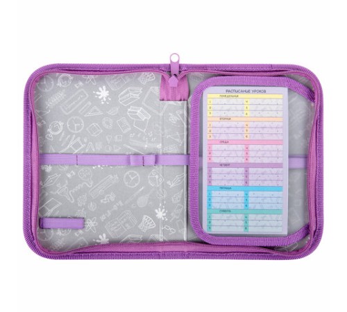 Пенал ПИФАГОР, 1 отделение, 1 откидная планка, полиэстер, 19х13 см, 