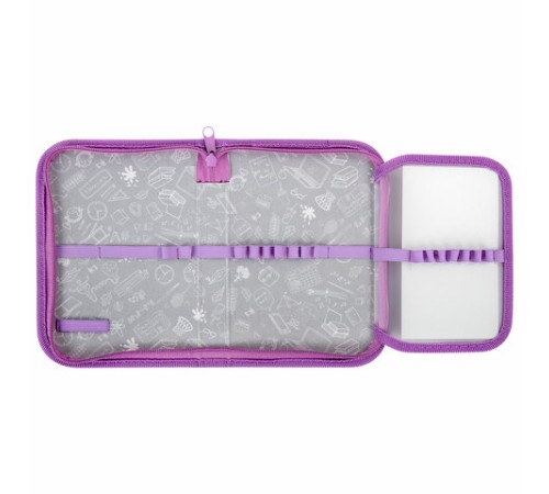 Пенал ПИФАГОР, 1 отделение, 1 откидная планка, полиэстер, 19х13 см, 