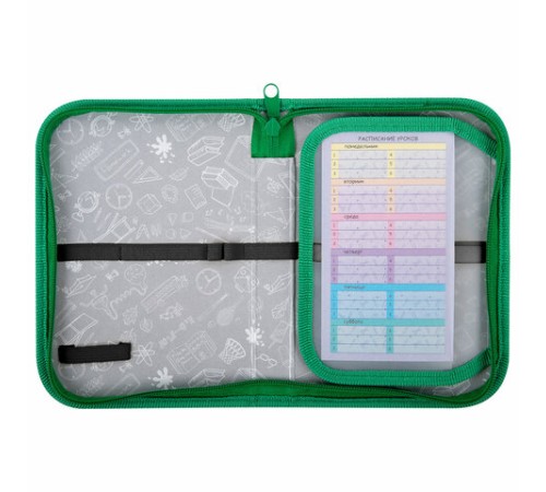 Пенал ПИФАГОР, 1 отделение, 1 откидная планка, полиэстер, 19х13 см, 