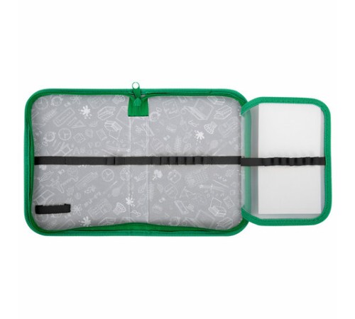 Пенал ПИФАГОР, 1 отделение, 1 откидная планка, полиэстер, 19х13 см, 