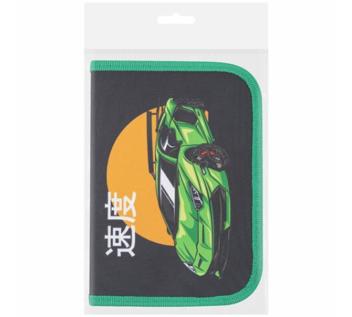 Пенал ПИФАГОР, 1 отделение, 1 откидная планка, полиэстер, 19х13 см, 